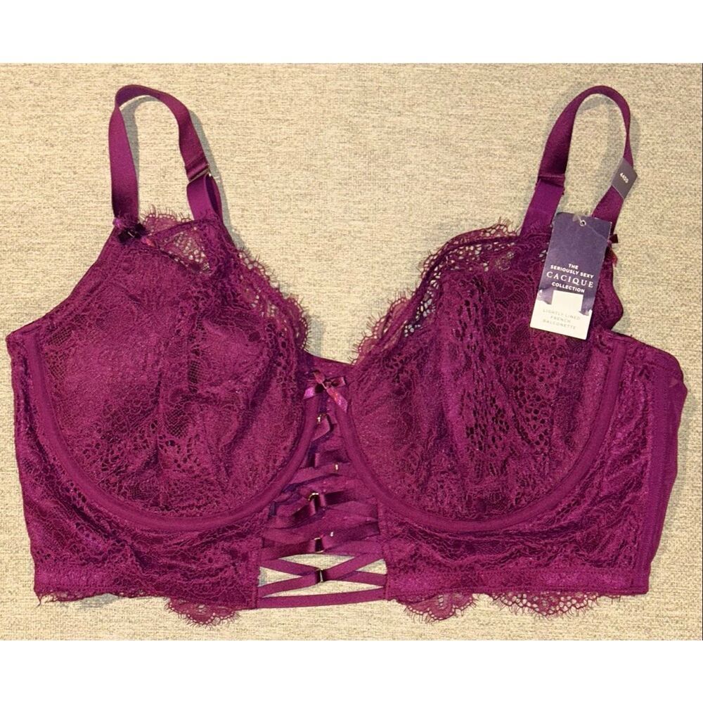 Cacique lightly lined French balconette bra size 44DD